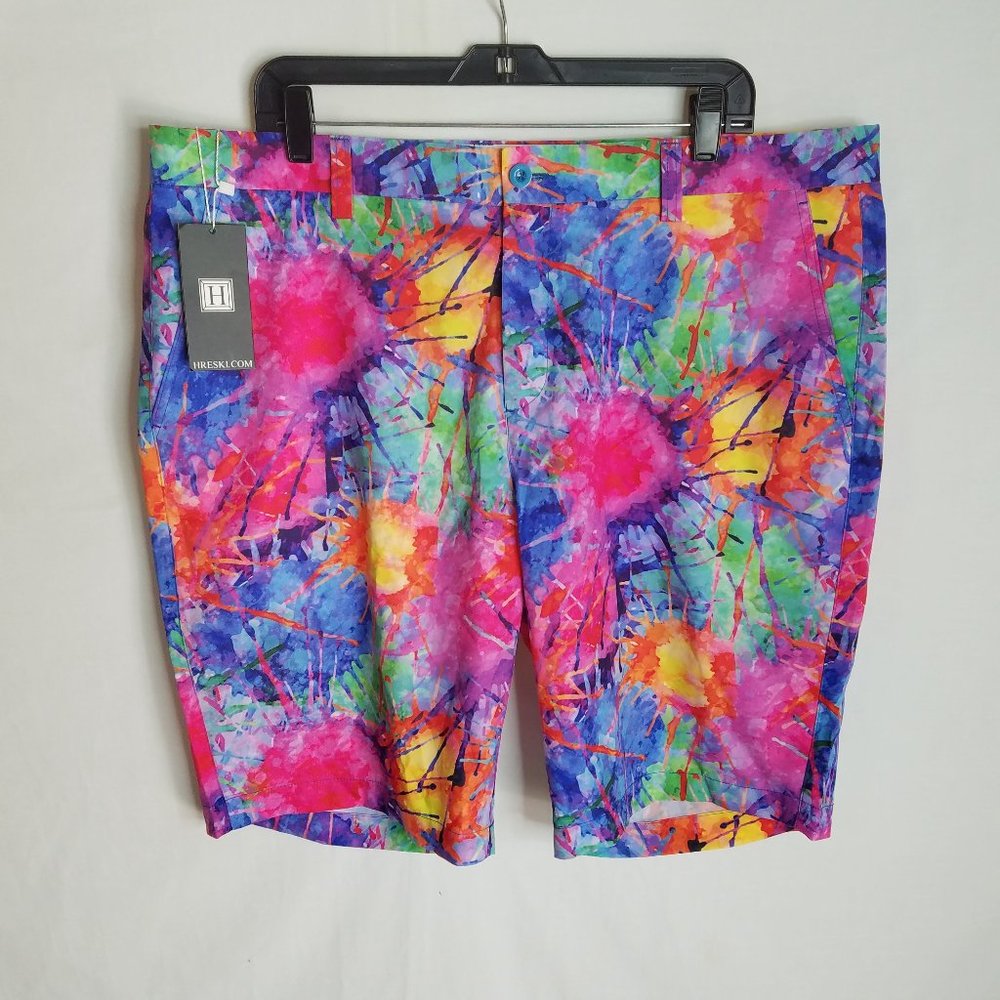 NEW HRESKI Colorful Performance Golf Shorts 10" Inseam Men's Size 40 NWT